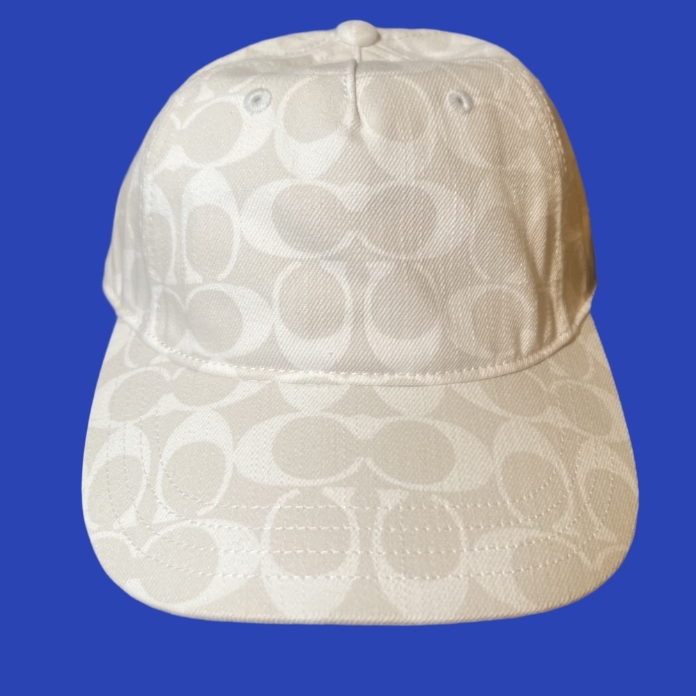 NWT Coach Denim Signature Logo Baseball Hat